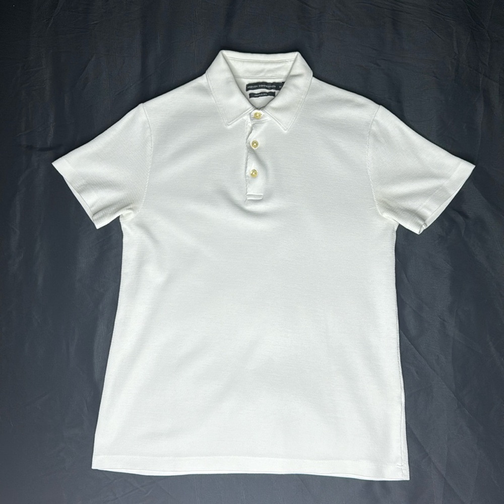 French Connection white polo shirt regular fit size extra small